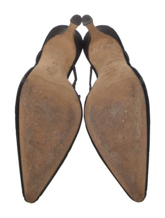 Manolo Blahnik Velvet Mules