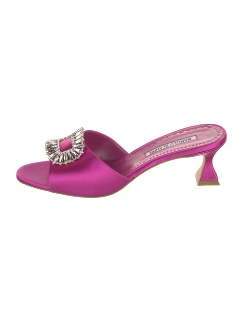 Manolo Blahnik Satin Crystal Embellishments