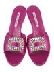 Manolo Blahnik Satin Crystal Embellishments