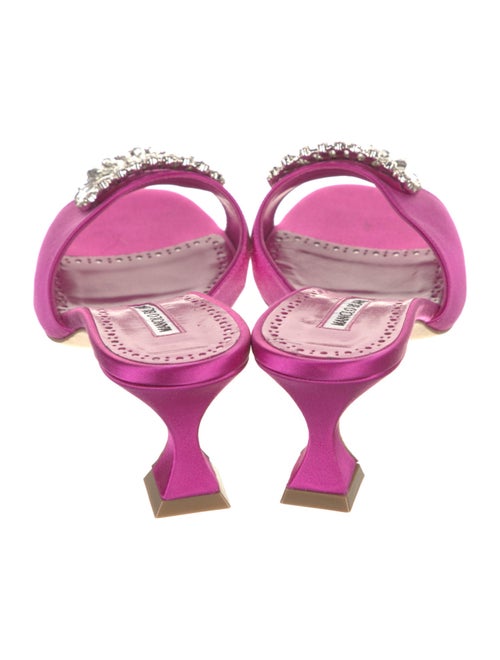 Manolo Blahnik Satin Crystal Embellishments