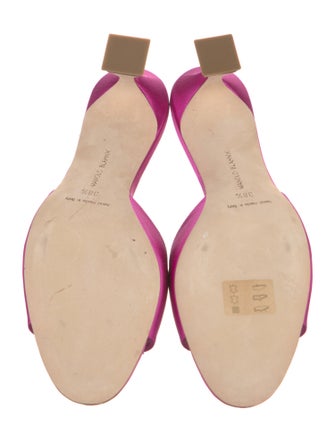 Manolo Blahnik Satin Crystal Embellishments