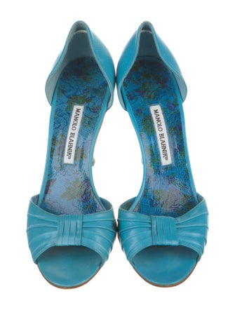 Manolo Blahnik Leather D'Orsay Pumps