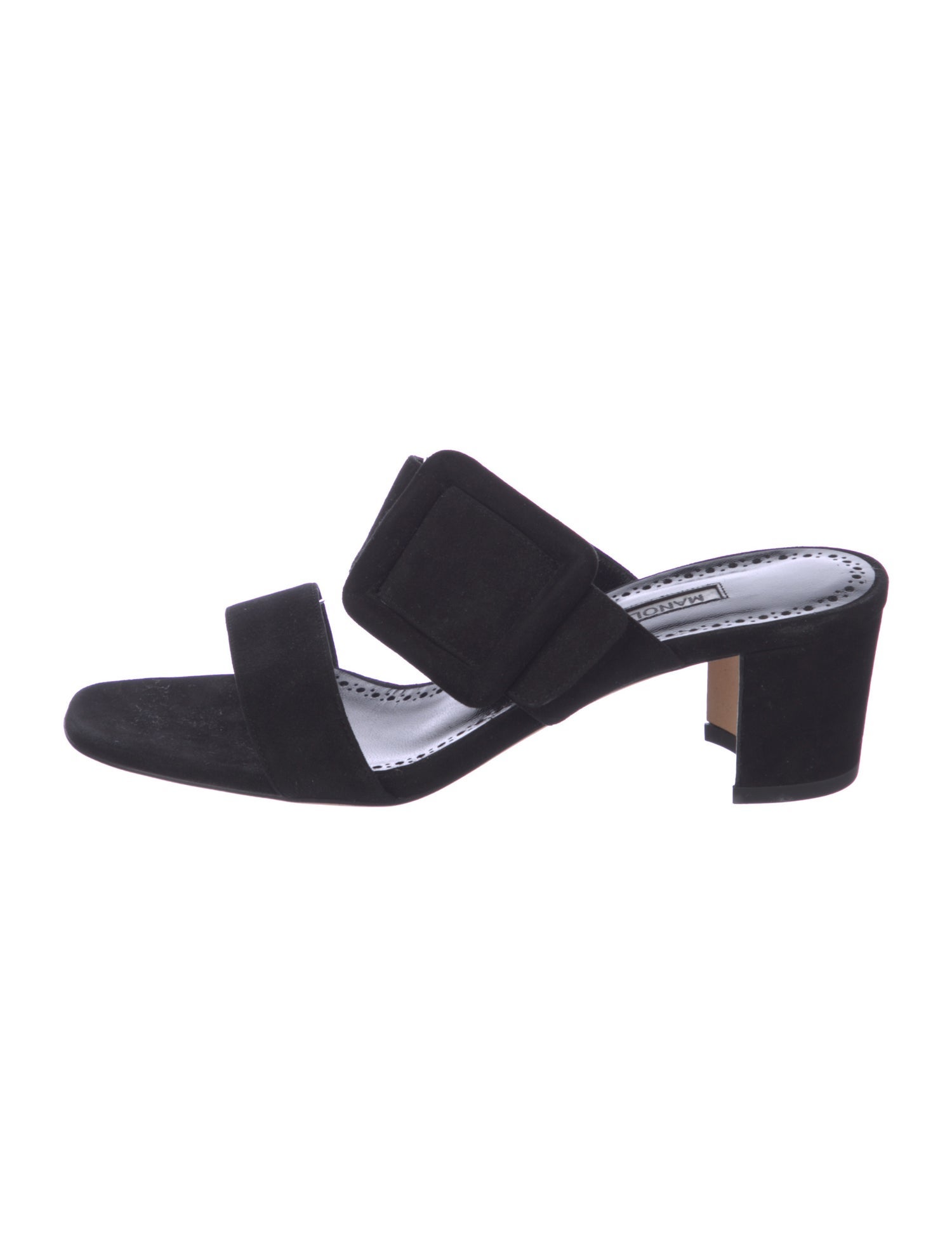 Manolo Blahnik Suede Slides