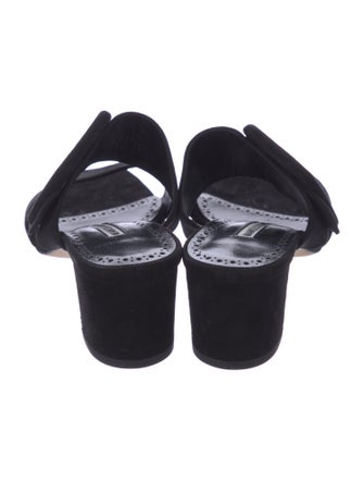 Manolo Blahnik Suede Slides