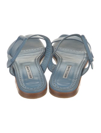 Manolo Blahnik Leather Slides