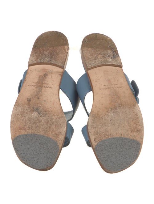 Manolo Blahnik Leather Slides