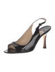 Manolo Blahnik Patent Leather Slingback Sandals