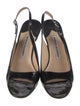 Manolo Blahnik Patent Leather Slingback Sandals