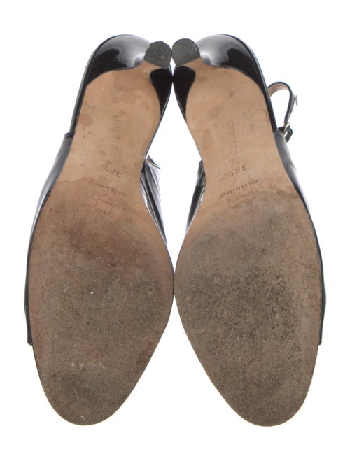 Manolo Blahnik Patent Leather Slingback Sandals