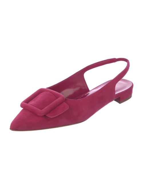 Manolo Blahnik Suede Slingback Flats