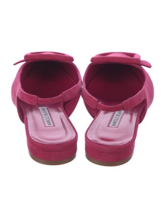 Manolo Blahnik Suede Slingback Flats