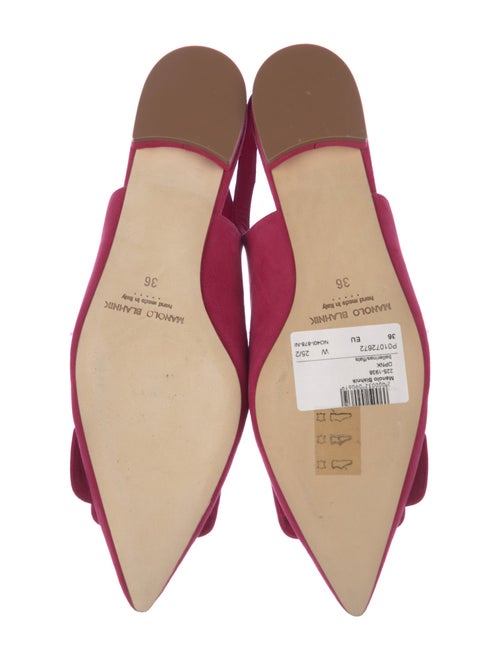 Manolo Blahnik Suede Slingback Flats