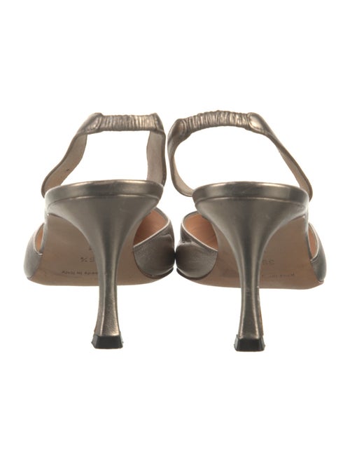 Manolo Blahnik Leather Slingback Pumps
