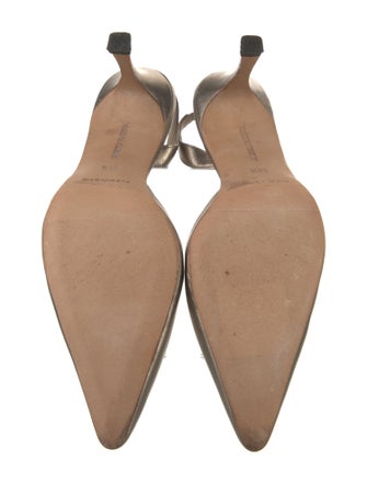 Manolo Blahnik Leather Slingback Pumps