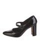 Manolo Blahnik Patent Leather Grosgrain Trim Pumps