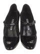 Manolo Blahnik Patent Leather Grosgrain Trim Pumps