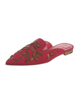 Manolo Blahnik Satin Mules