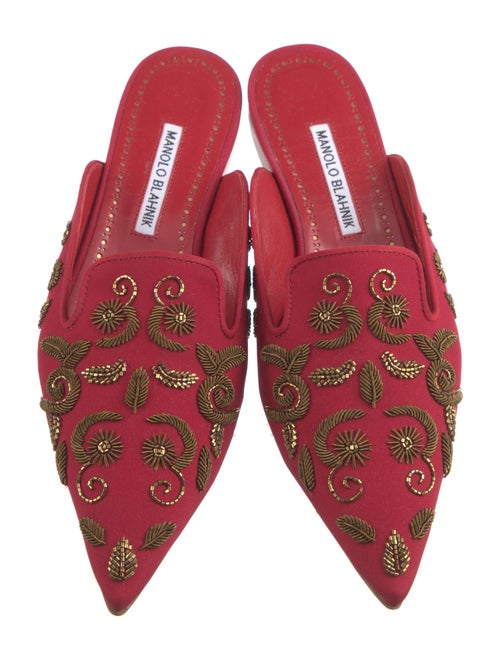 Manolo Blahnik Satin Mules