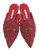Manolo Blahnik Satin Mules