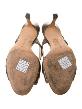 Manolo Blahnik Leather Slides