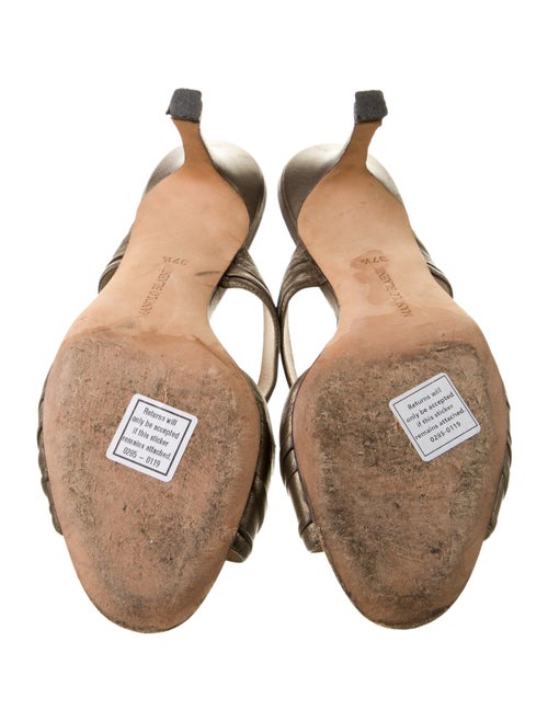 Manolo Blahnik Leather Slides