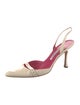 Manolo Blahnik Leather Slingback Pumps