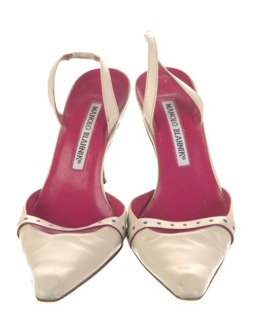 Manolo Blahnik Leather Slingback Pumps