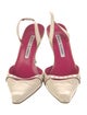 Manolo Blahnik Leather Slingback Pumps