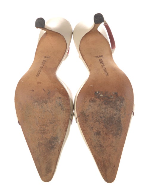 Manolo Blahnik Leather Slingback Pumps