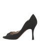 Manolo Blahnik Suede D'Orsay Pumps