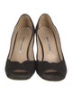 Manolo Blahnik Suede D'Orsay Pumps