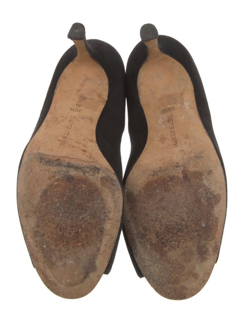 Manolo Blahnik Suede D'Orsay Pumps