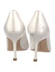 Manolo Blahnik Satin Crystal Embellishments Pumps