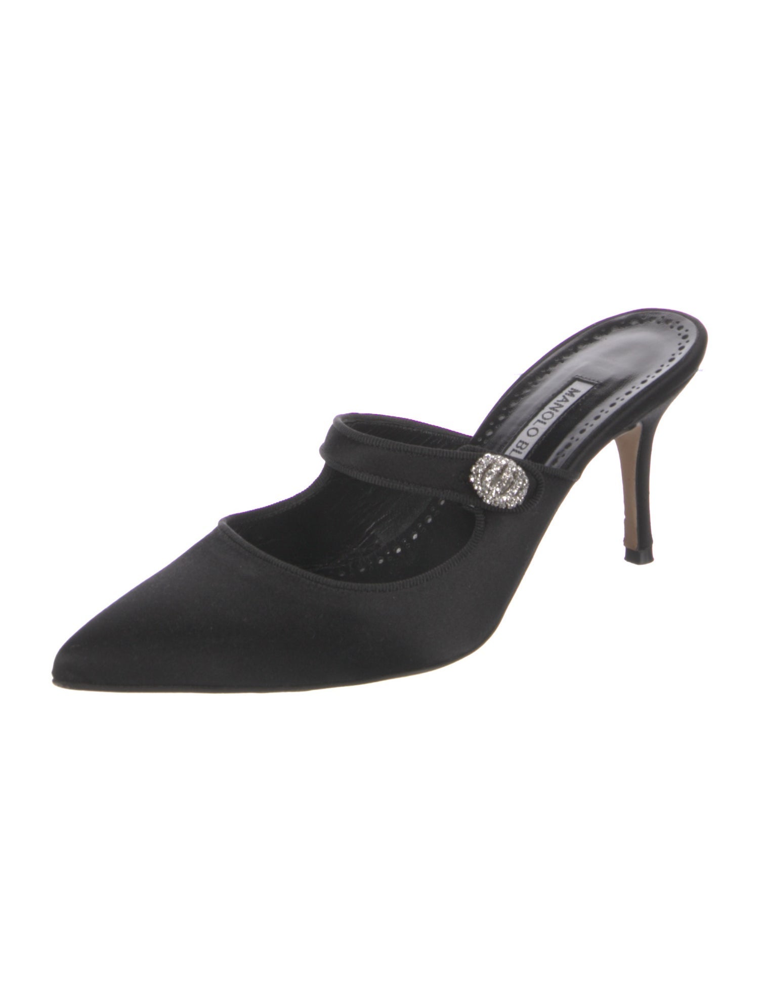 Manolo Blahnik Satin Mules