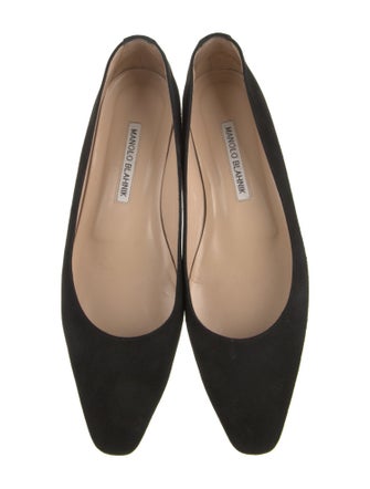 Manolo Blahnik Suede Flats