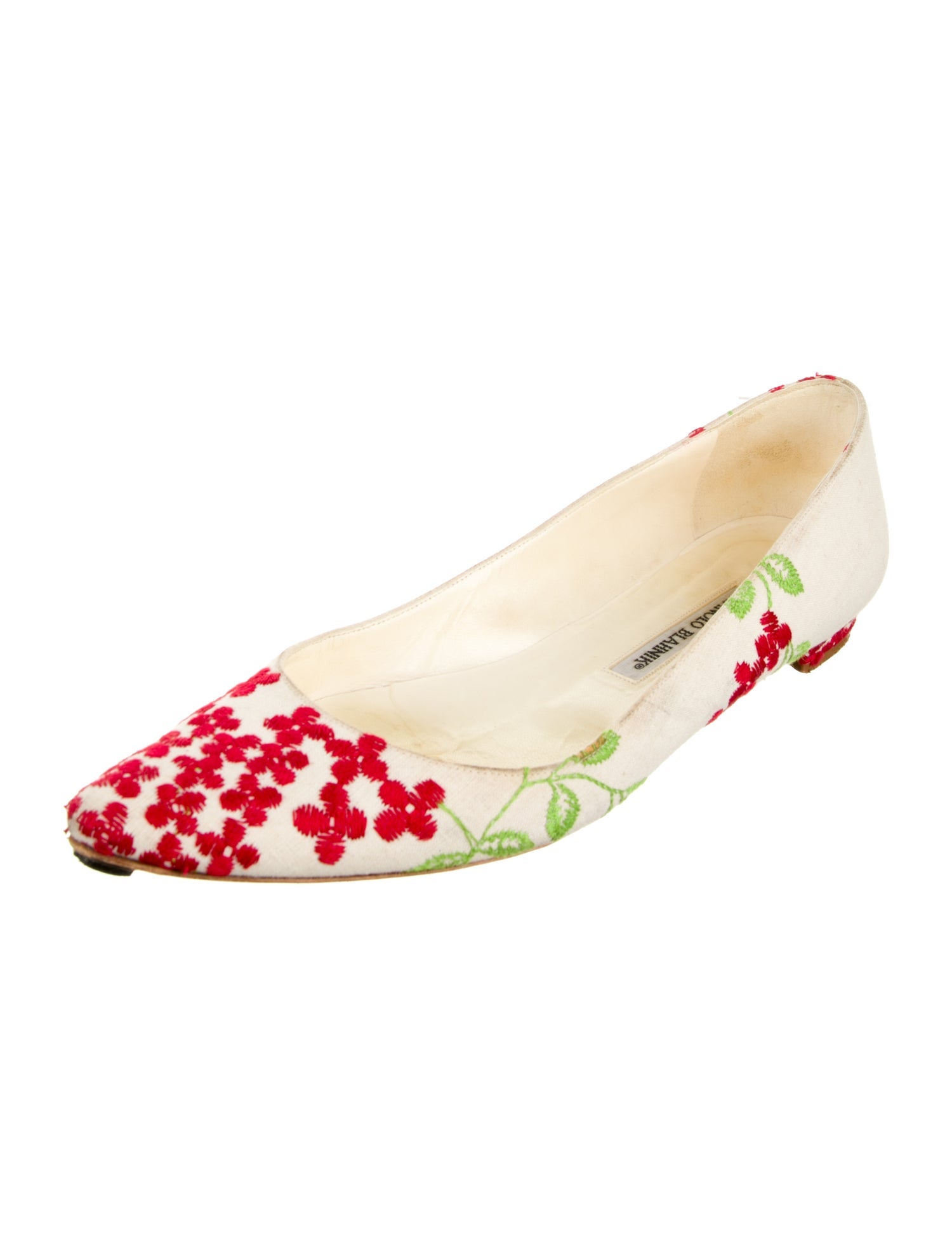 Manolo Blahnik Floral Print Ballet Flats