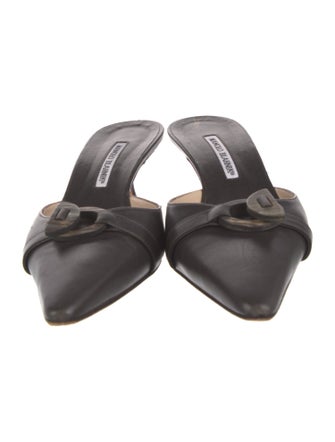 Manolo Blahnik Leather Mules