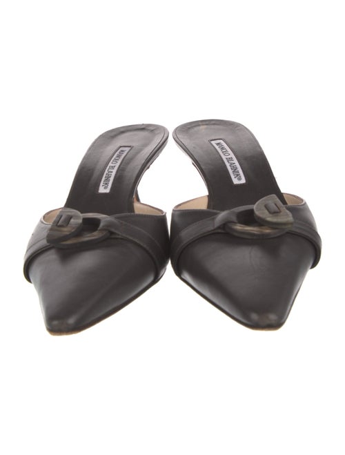 Manolo Blahnik Leather Mules
