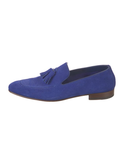 Manolo Blahnik Suede Tassel Accents Loafers