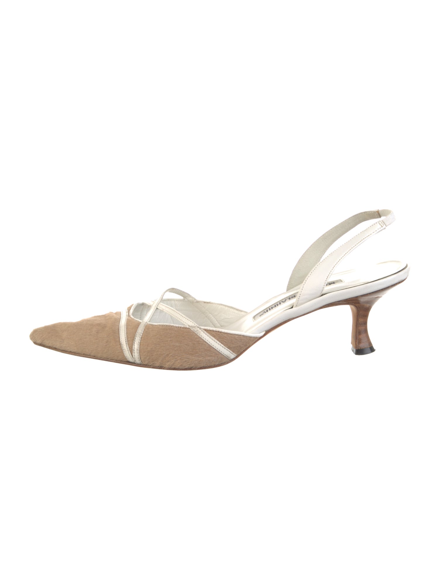 Manolo Blahnik Ponyhair Slingback Pumps