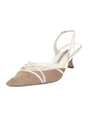 Manolo Blahnik Ponyhair Slingback Pumps