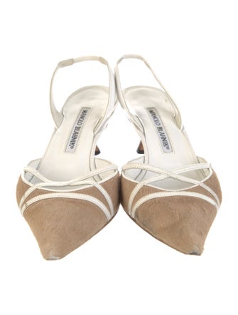 Manolo Blahnik Ponyhair Slingback Pumps