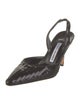 Manolo Blahnik Sequins Cutout Accent Slingback Pumps