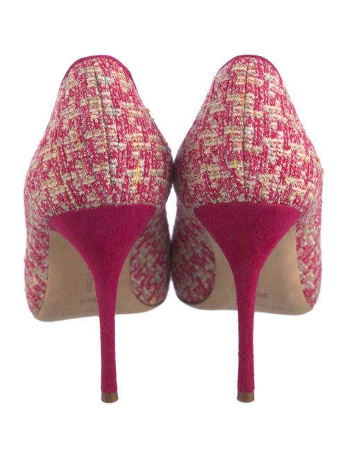 Manolo Blahnik Tweed Printed Pumps