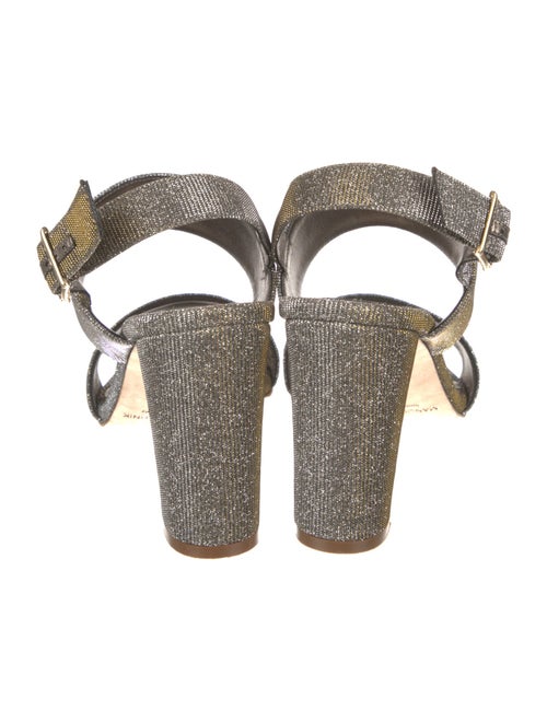 Manolo Blahnik Glitter Slingback Sandals