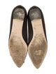 Manolo Blahnik Satin Crystal Embellishments Flats