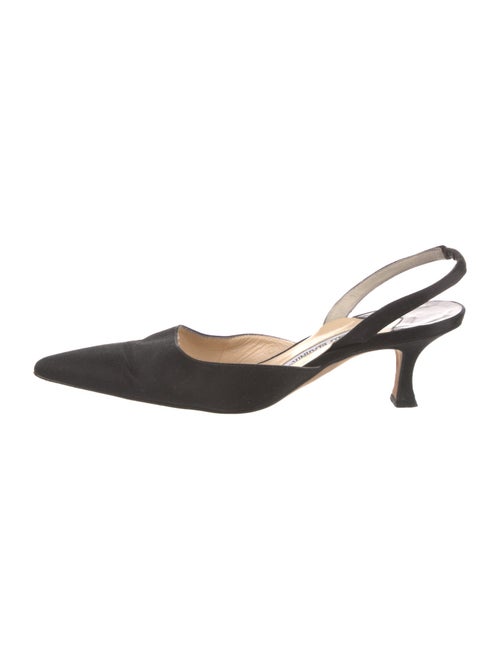 Manolo Blahnik Satin Slingback Pumps