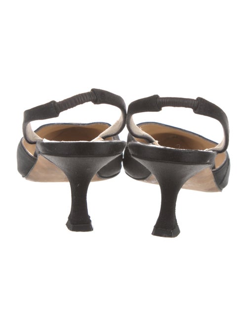 Manolo Blahnik Satin Slingback Pumps