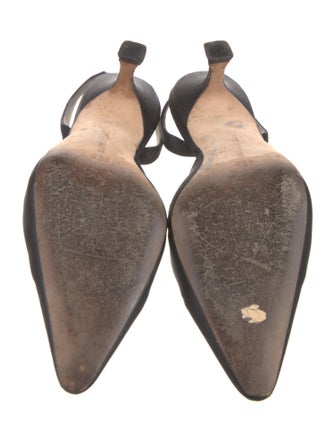 Manolo Blahnik Satin Slingback Pumps