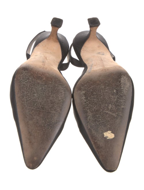 Manolo Blahnik Satin Slingback Pumps